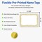 Avery® Printable Adhesive Name Badges, 2-1/3" x 3-3/8", Pre-printed Flourished Metallic Gold Florals Design, Matte White, Laser & Inkjet Compatible, 80 Total